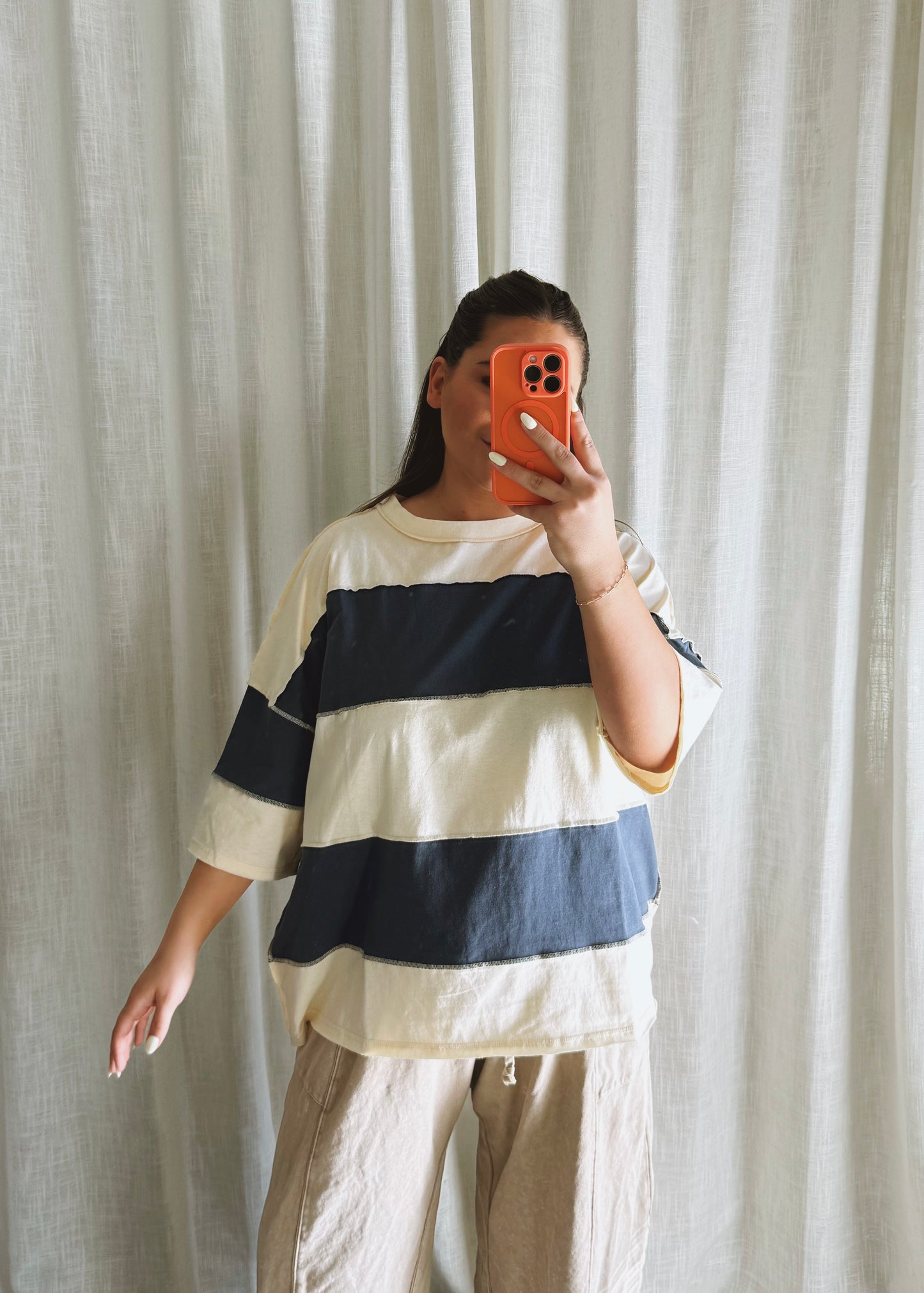 Coastal Stripe Boxy Top