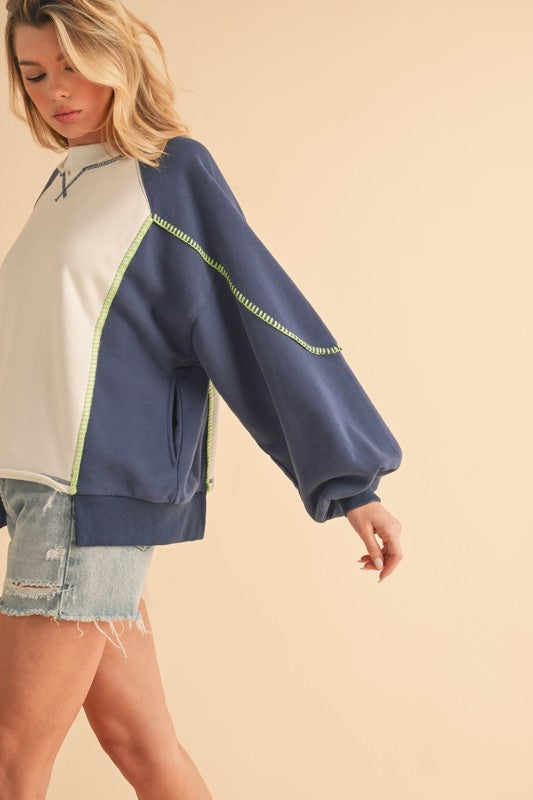 Color Block Crewneck