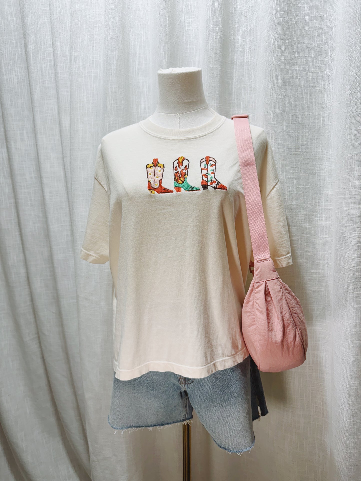 Boots & Bloom Embroidered Tee