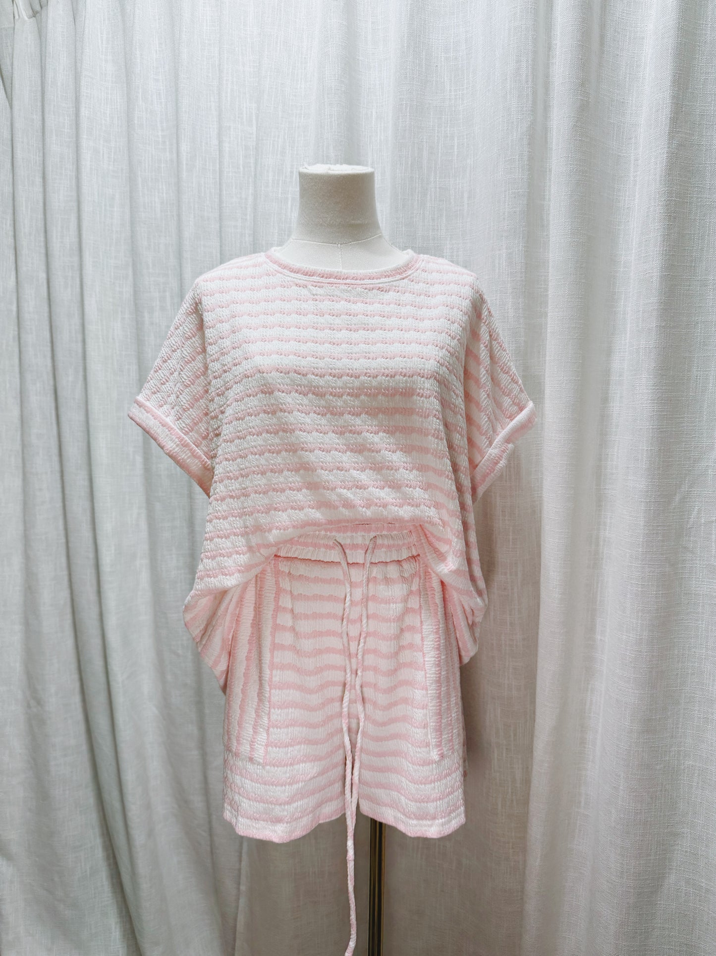Poppy Pink Stripe Set