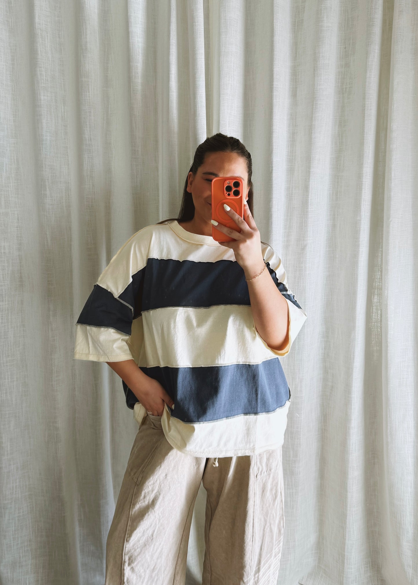 Coastal Stripe Boxy Top