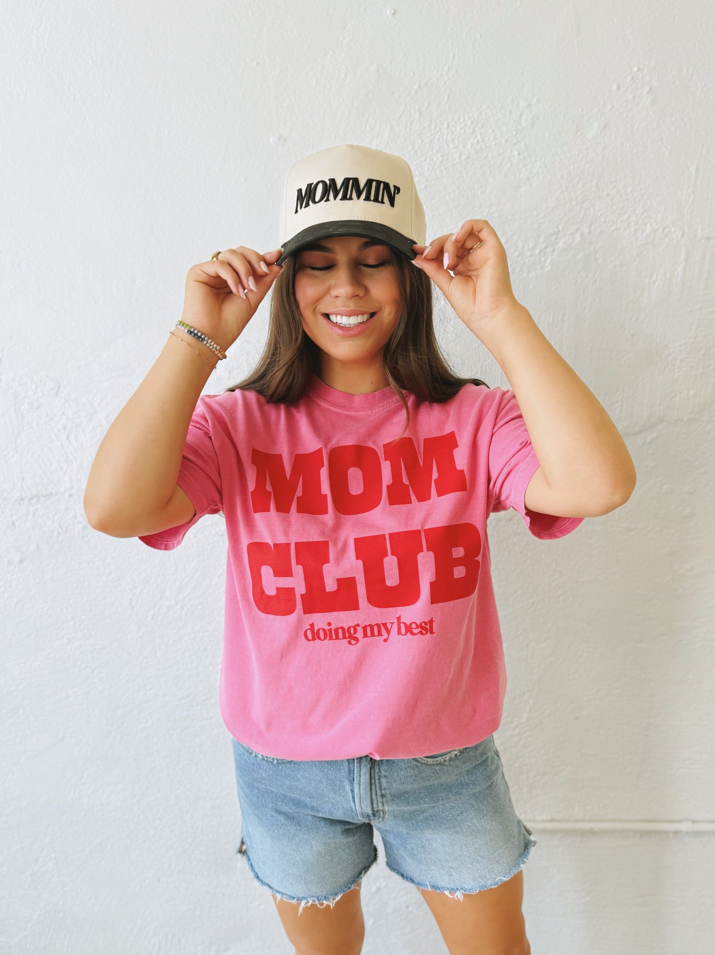 "MOMMIN" Embroidered trucker
