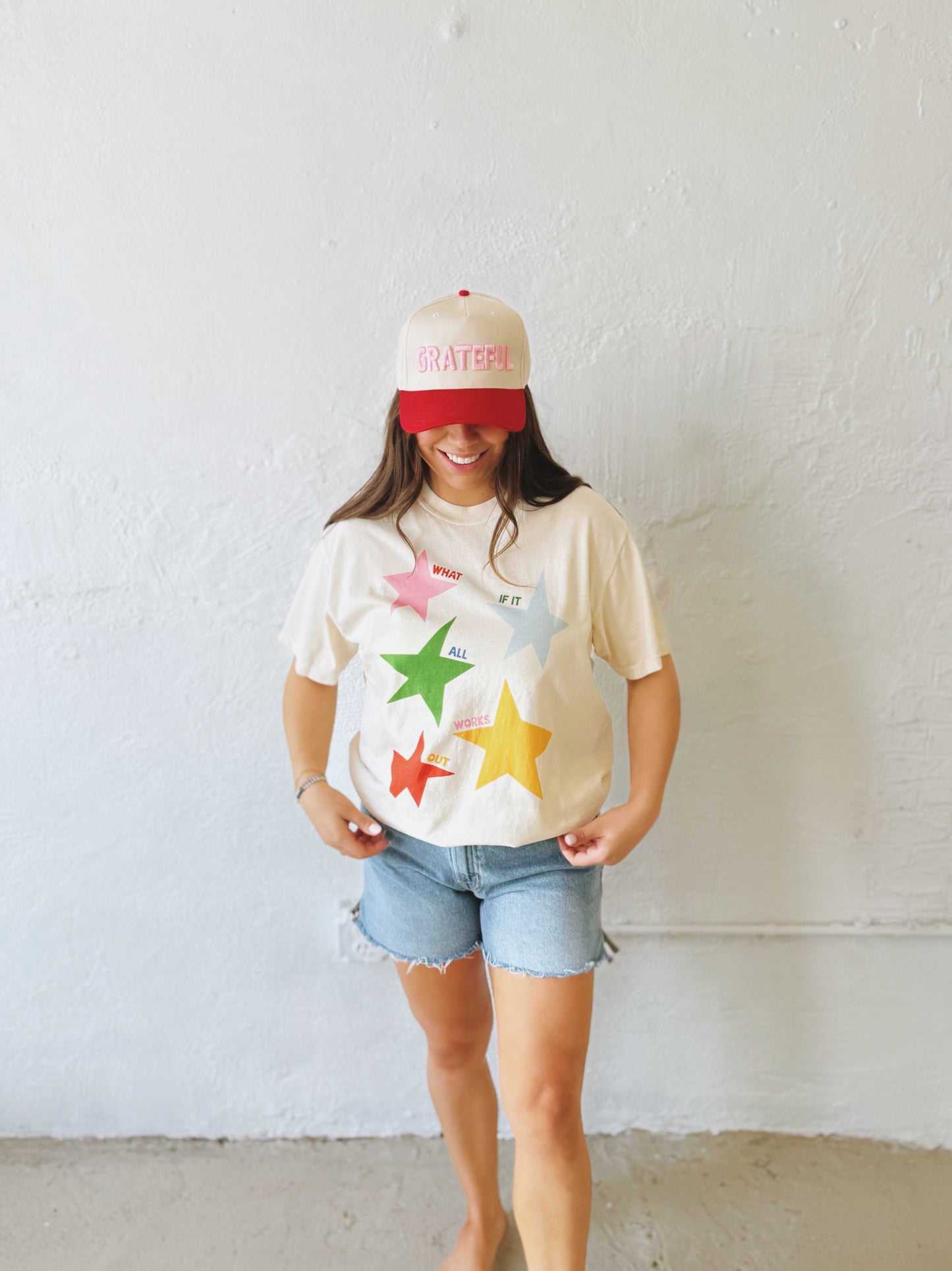 "GRATEFUL" Embroidered trucker