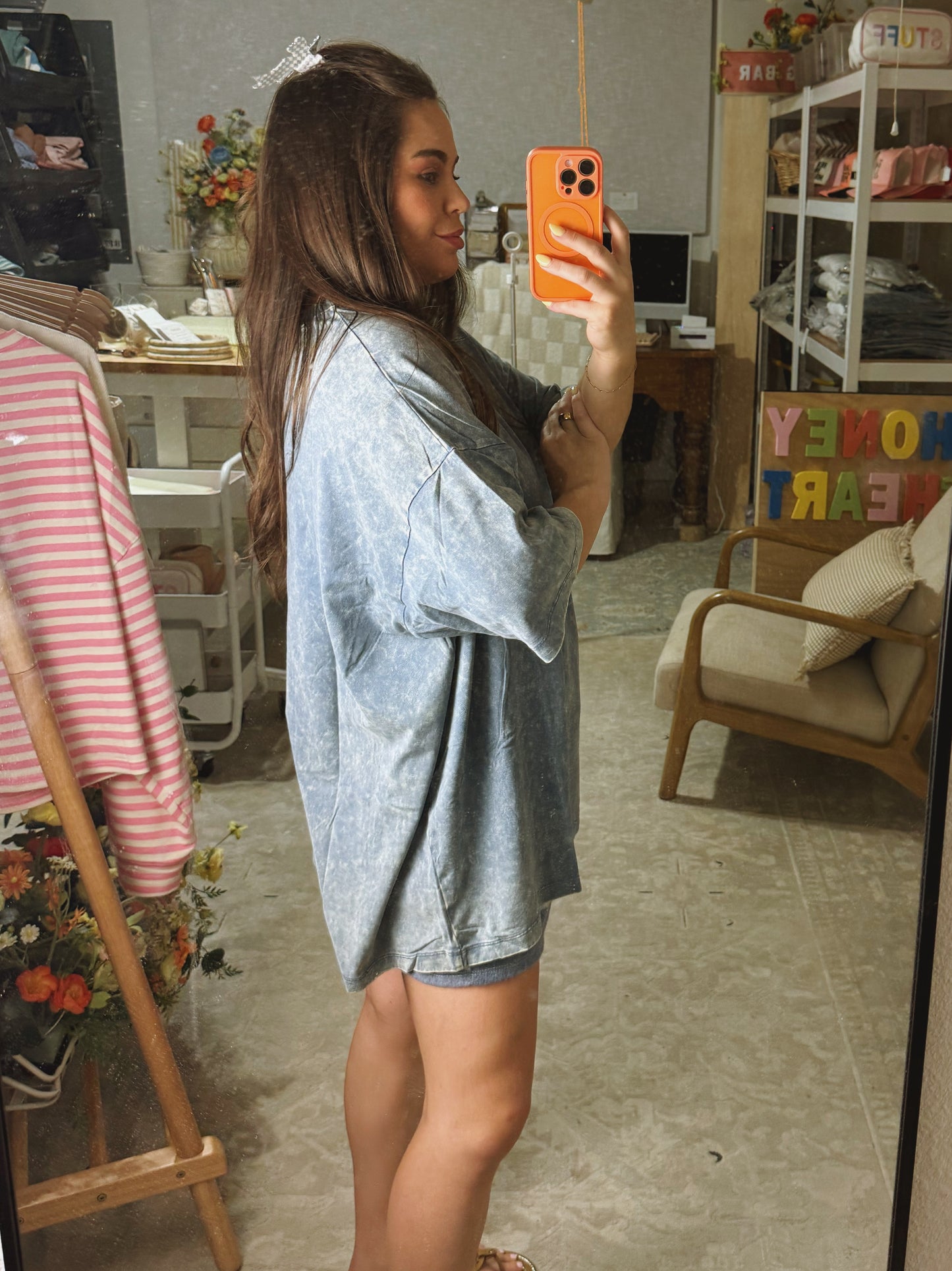 Breezy Blue Boyfriend Tee