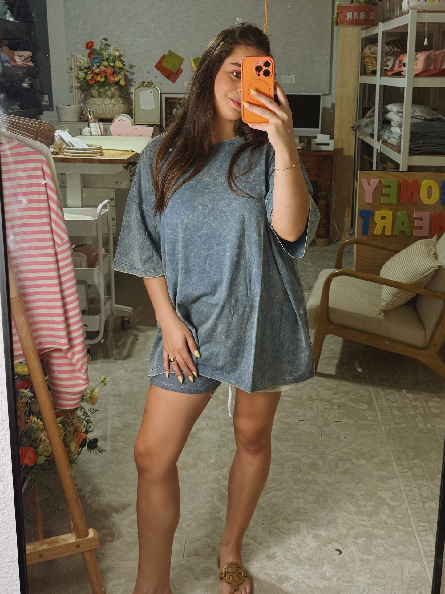Breezy Blue Boyfriend Tee