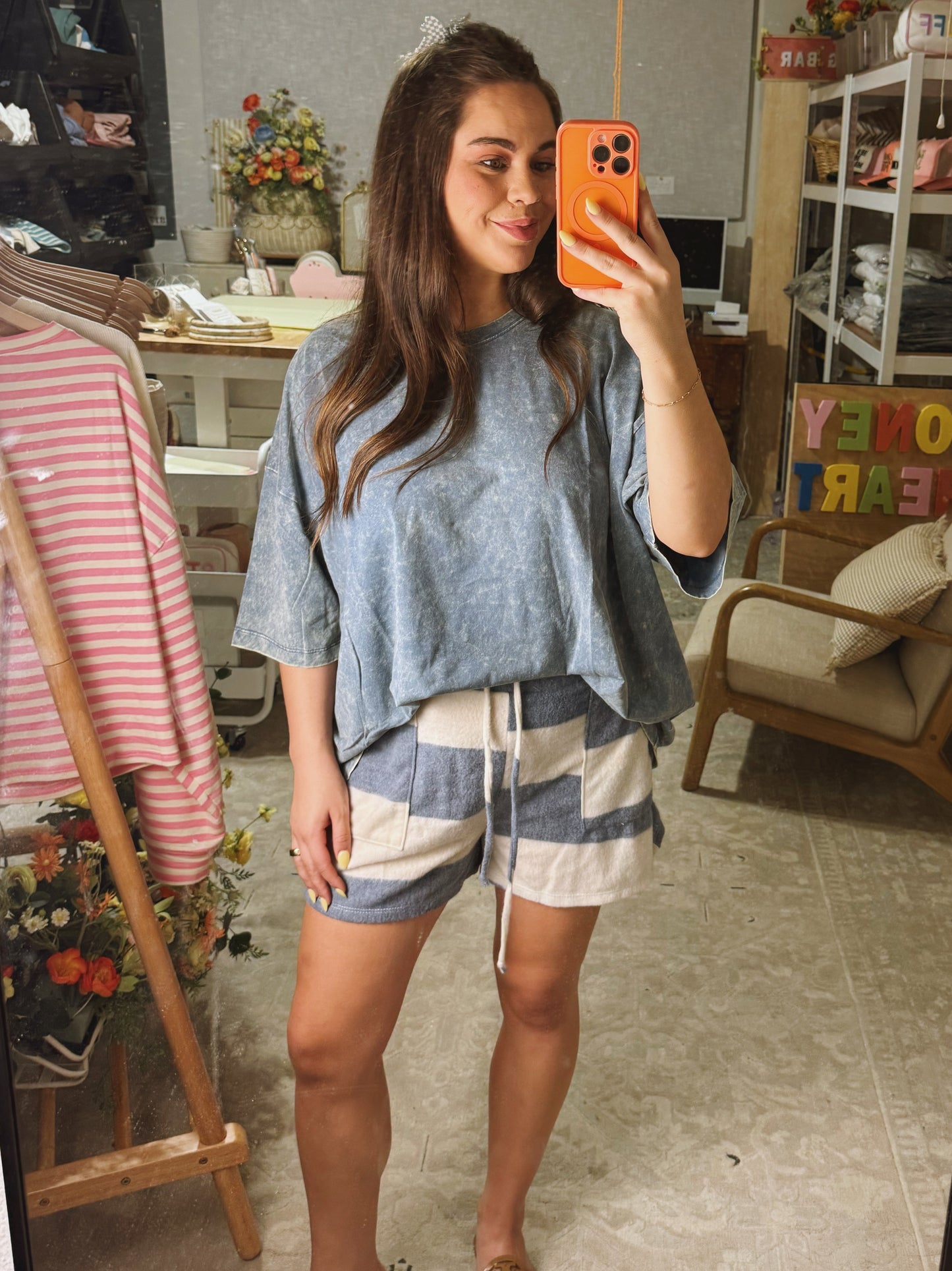 Breezy Blue Boyfriend Tee