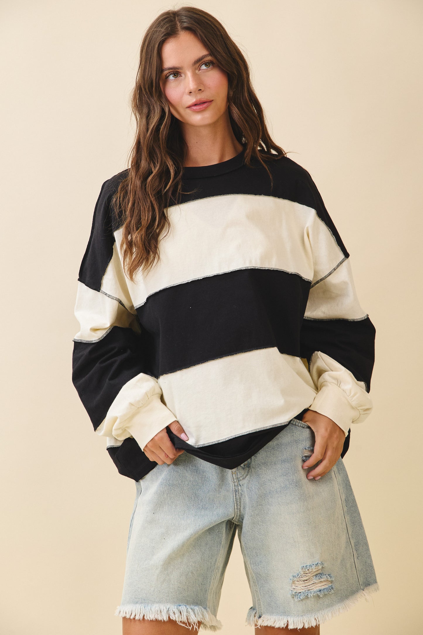 Slouchy Striped Pullover