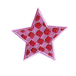 CHECKERED PINK STAR