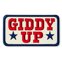 GIDDY UP : RED WHITE AND BLUE