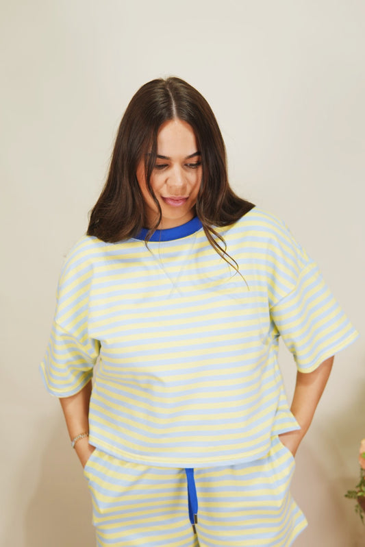 Butter & Blues Striped Set