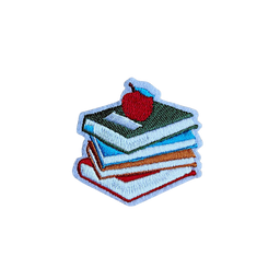 BOOK STACK WITH APPLE