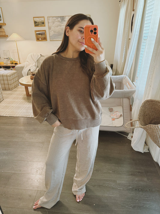 Café Comfort Striped Pants