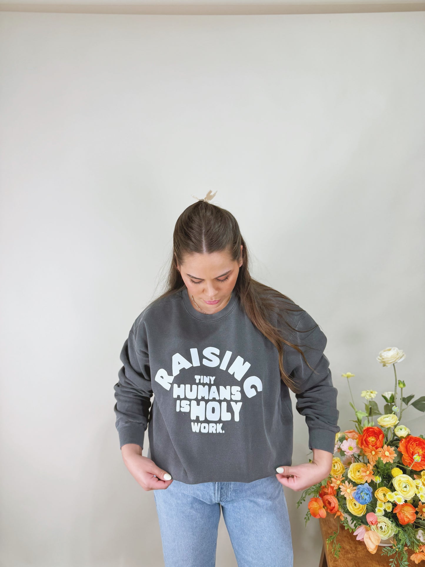 "Raising Tiny Humans" Crewneck