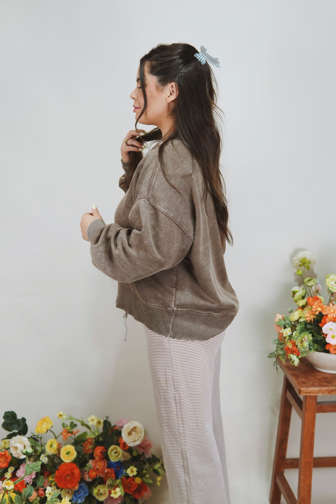 Lila Acid Washed Pullover