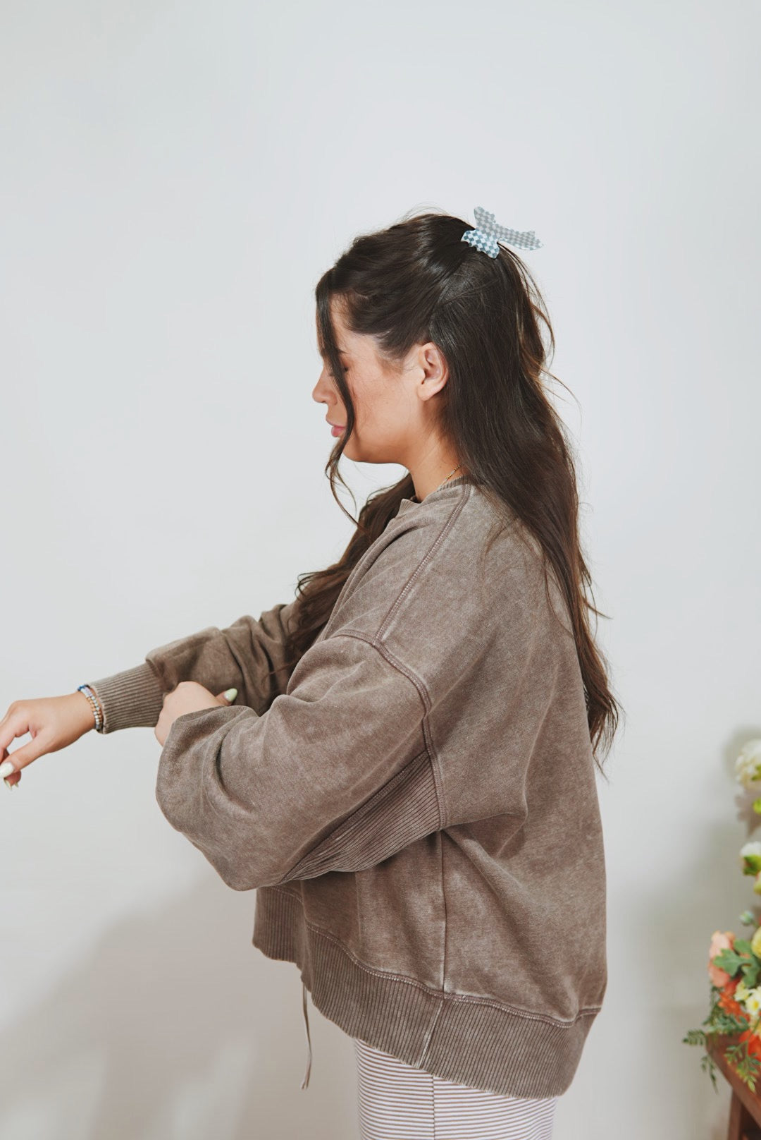 Lila Acid Washed Pullover