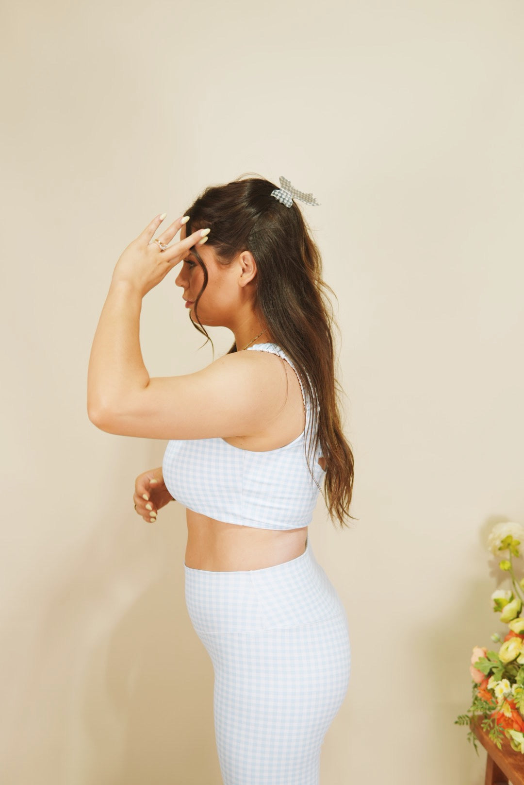 Gingham & Go Ruched Bra Top