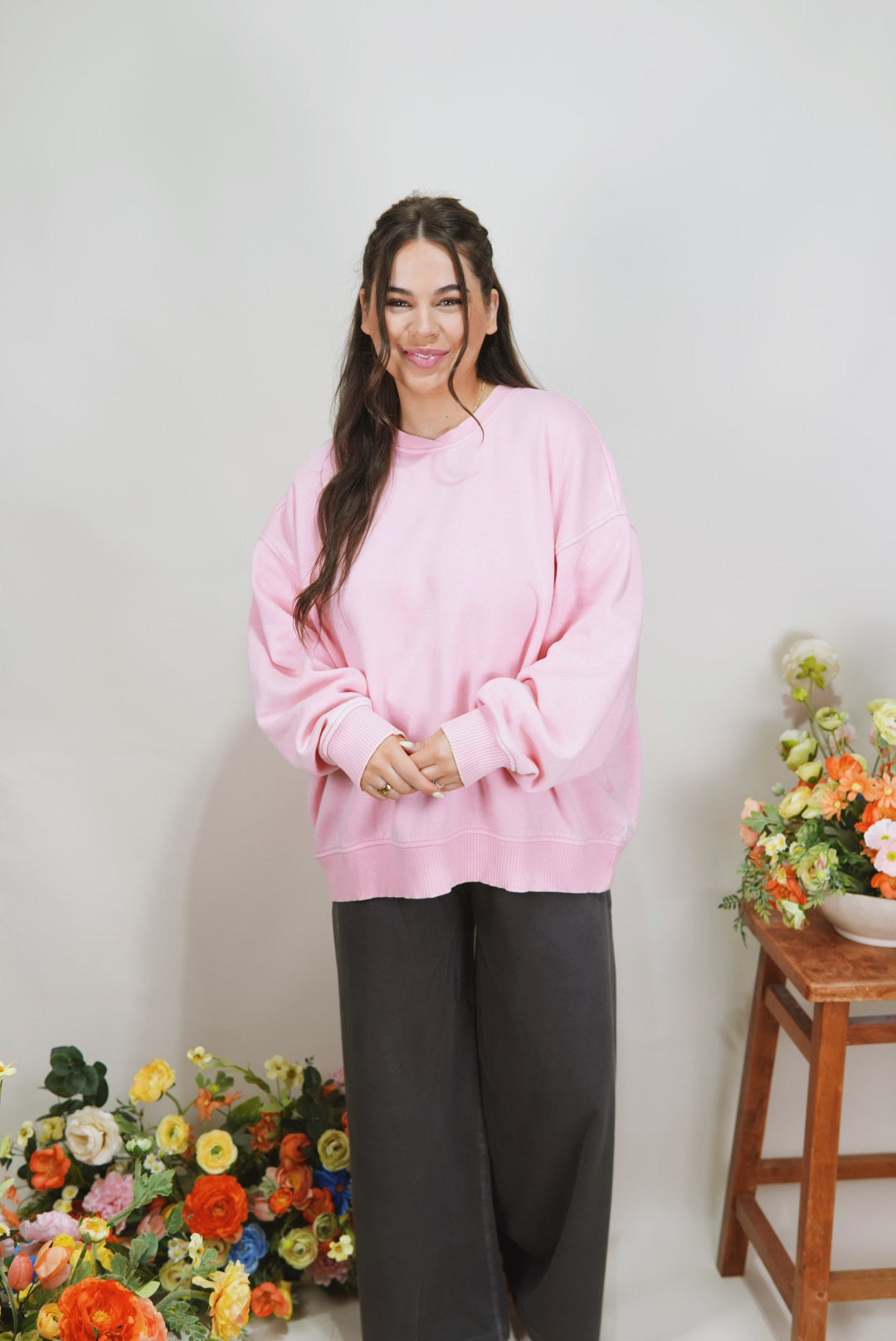 French Terry Wide Leg Pants