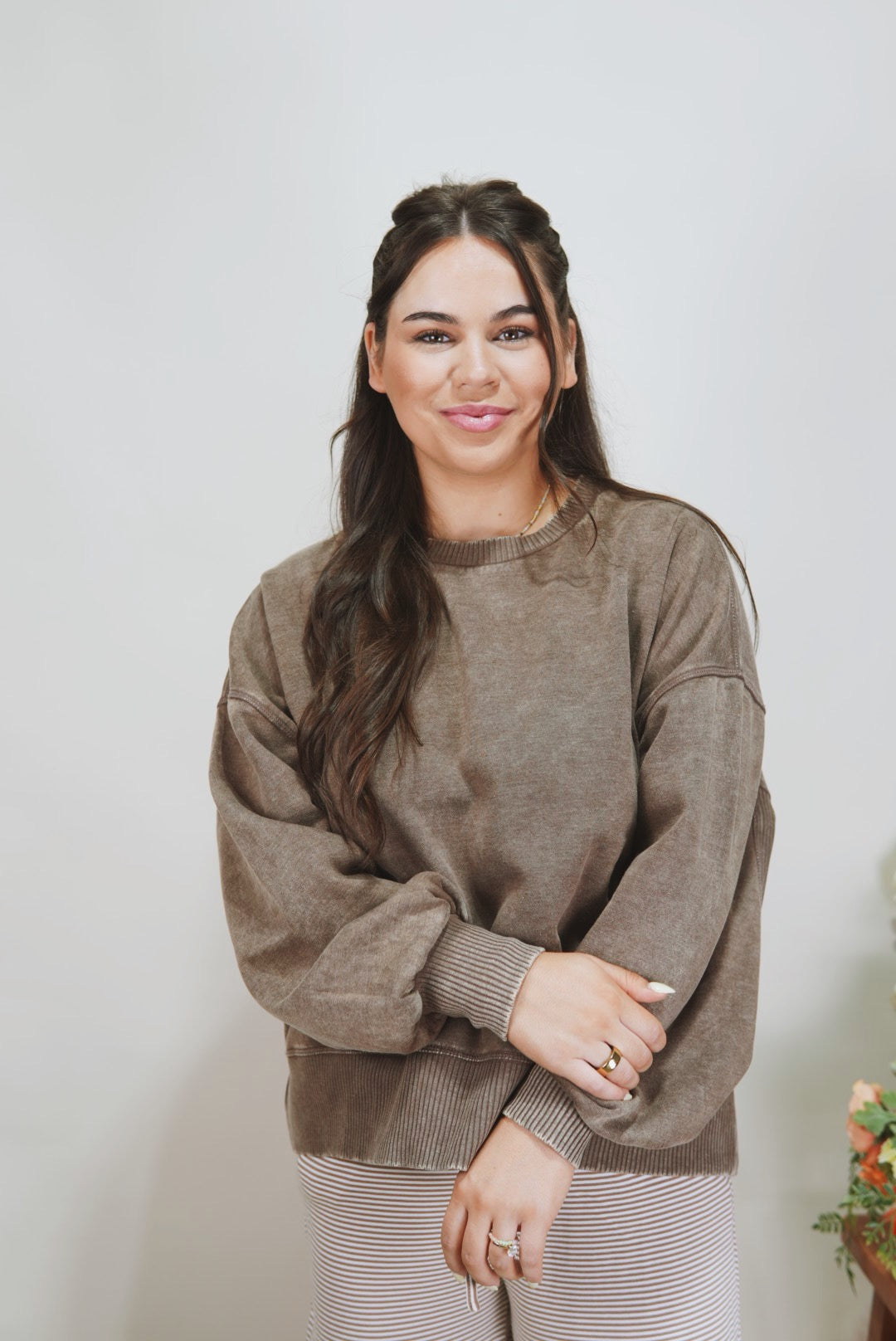 Lila Acid Washed Pullover