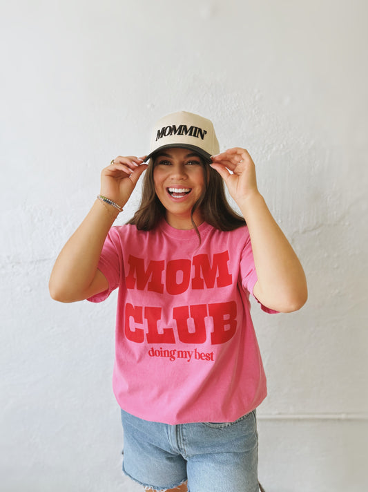 "MOMMIN" Embroidered trucker