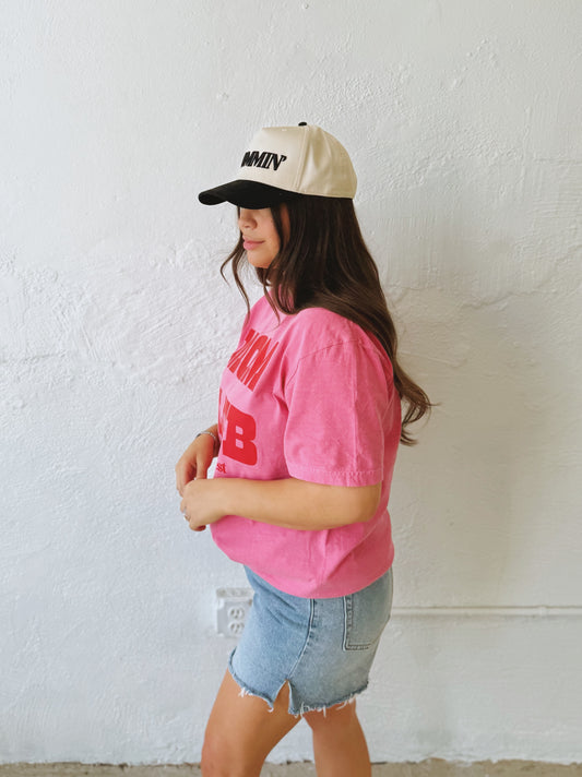 "MOMMIN" Embroidered trucker