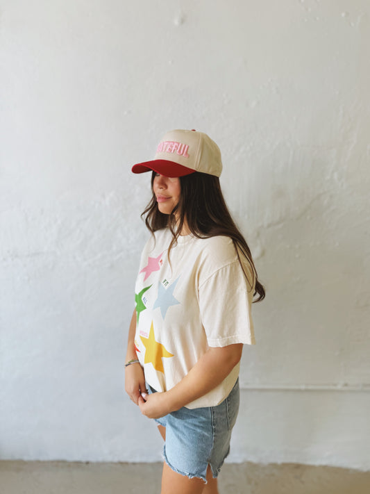"GRATEFUL" Embroidered trucker