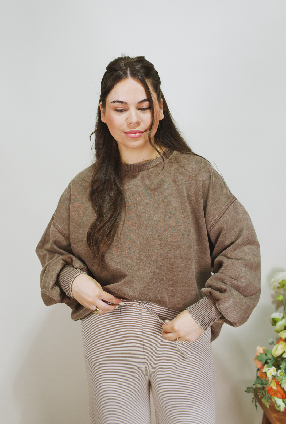 Lila Acid Washed Pullover