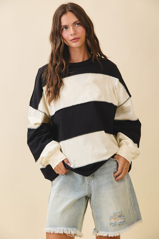 Slouchy Striped Pullover