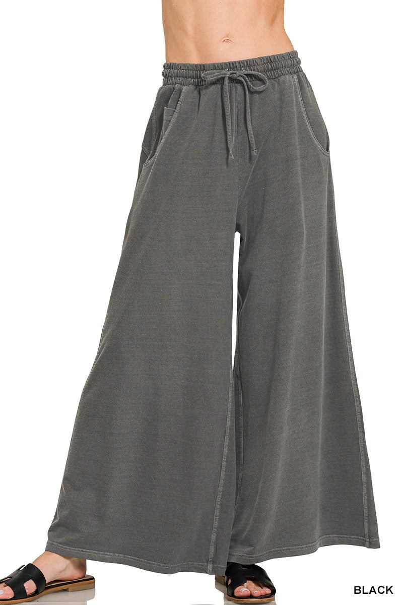 French Terry Wide Leg Pants