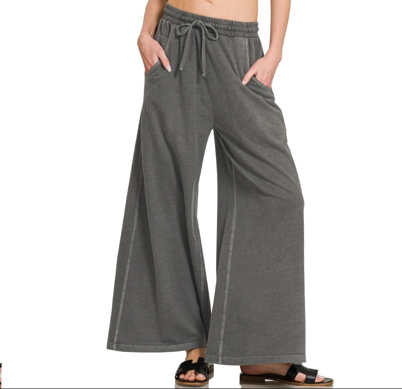 French Terry Wide Leg Pants