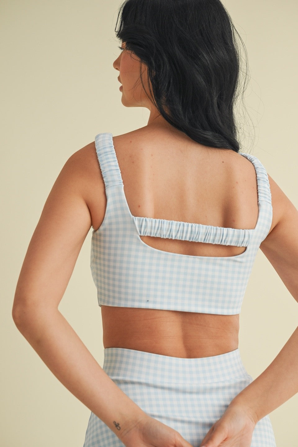 Gingham & Go Ruched Bra Top