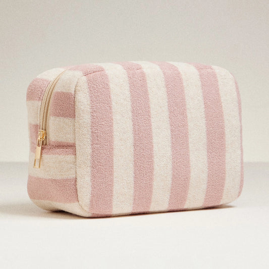 Striped Terry Travel Pouch