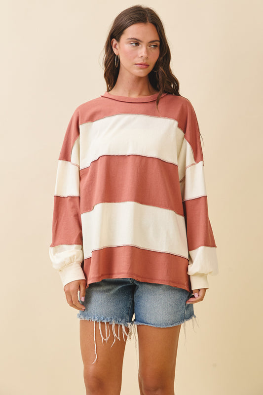 Slouchy Striped Pullover